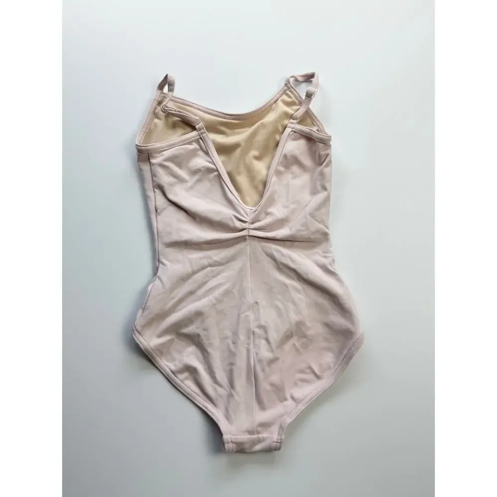 Capezio Girls Pink V-Neck Camisole Leotard Size I Dance - Medium